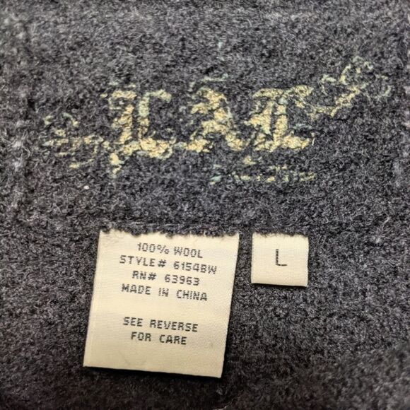 LAL 100% Wool Cropped Rockabilly Swing Coat L - Picture 3 of 6